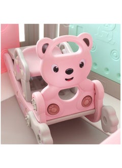 FULL JOY Multifunctional Rocking Chair Toy with  Baby Slide And Basket Ball Stand ,Pink  - Image 4
