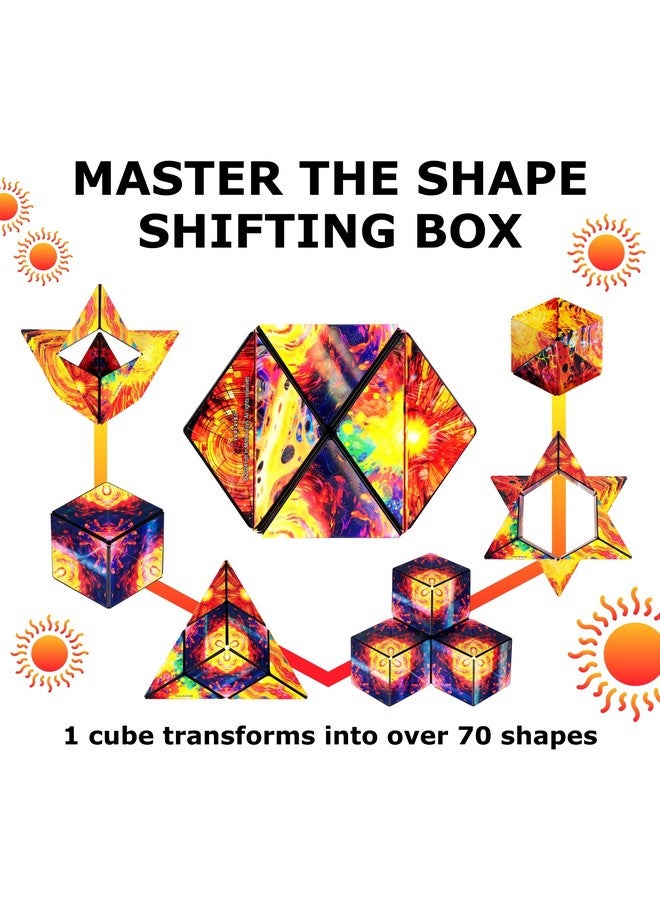 SHASHIBO Holographic Shape Shifting Box - STEM Magnetic Fidget Cube That Transforms Into Over 70 Shapes, Download Fun in Motion Toys Mobile App (Solar) - Image 5