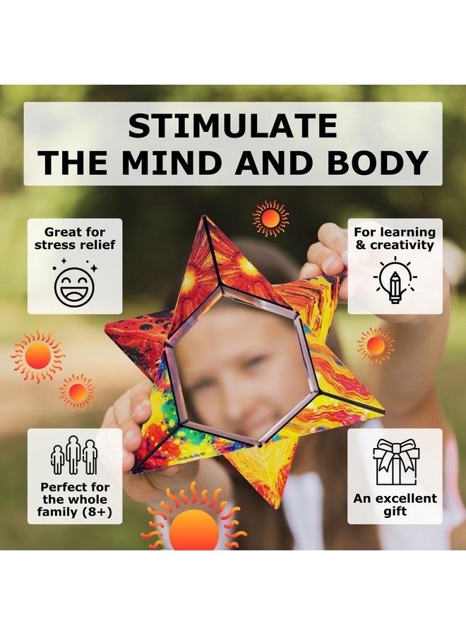 SHASHIBO Holographic Shape Shifting Box - STEM Magnetic Fidget Cube That Transforms Into Over 70 Shapes, Download Fun in Motion Toys Mobile App (Solar) - Image 3