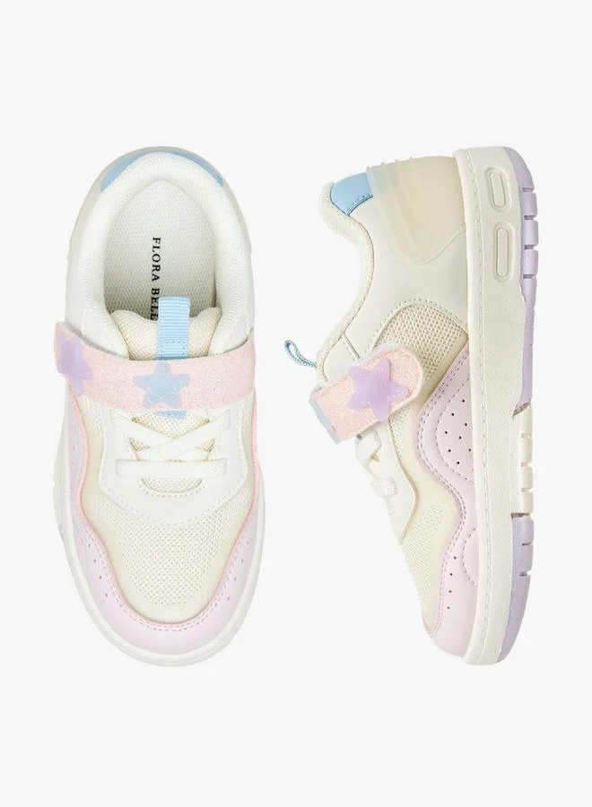Girls Hook And Loop Ankle School Sneakers