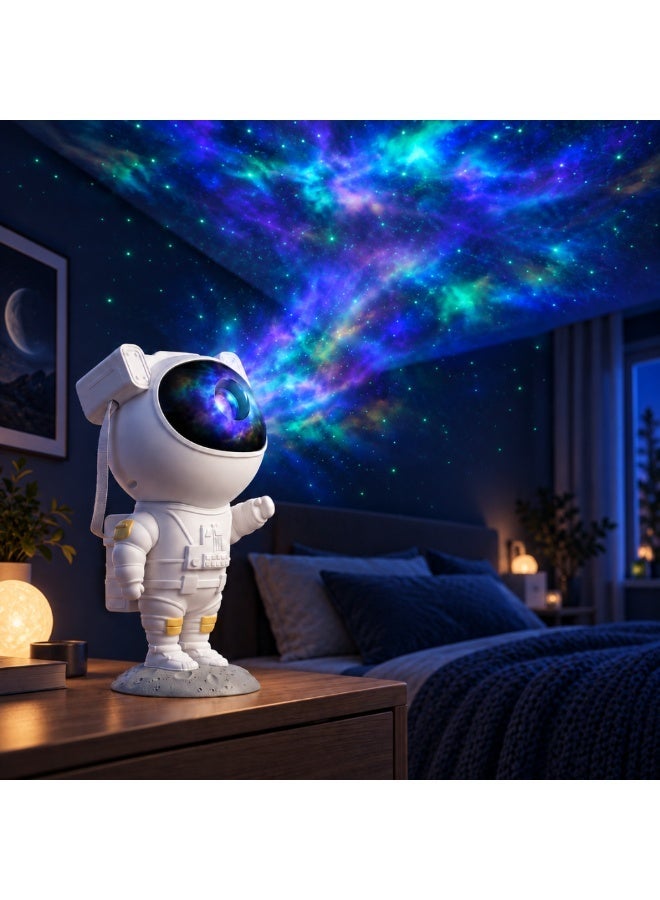 Titora Galaxy Star Projector Night Light, Astronaut LED Starry Nebula Projector with 360° Rotation, Magnetic Head, Remote Control & Timer, Bedroom Ceiling Decor for Kids & Adults (White) - Image 1