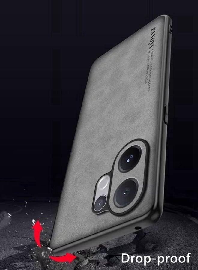 Case for Vivo V60 5G, Imitation Sheepskin Leather Case Matte Bumper ，Military Grade Protection， Premium Texture Shockproof Vivo V60 Cover - Image 2