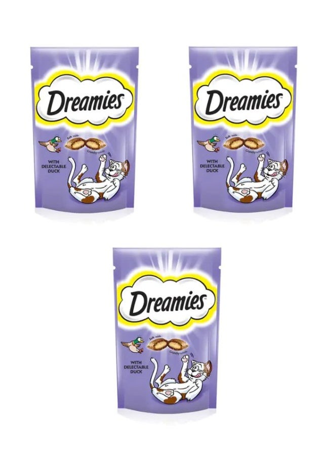 Dreamies Duck Cat Treats 60G Pack Of 3