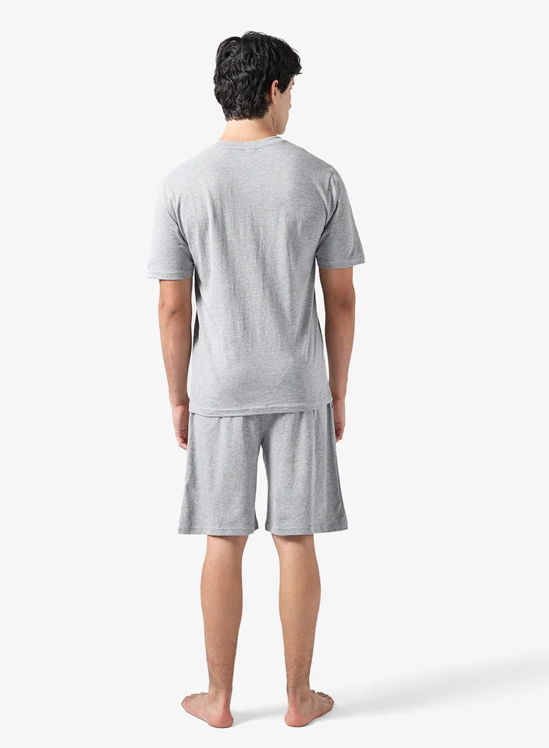 Seventy Five  Printed Short Sleeve T-Shirt And Shorts Set for Men | Best Price UAE