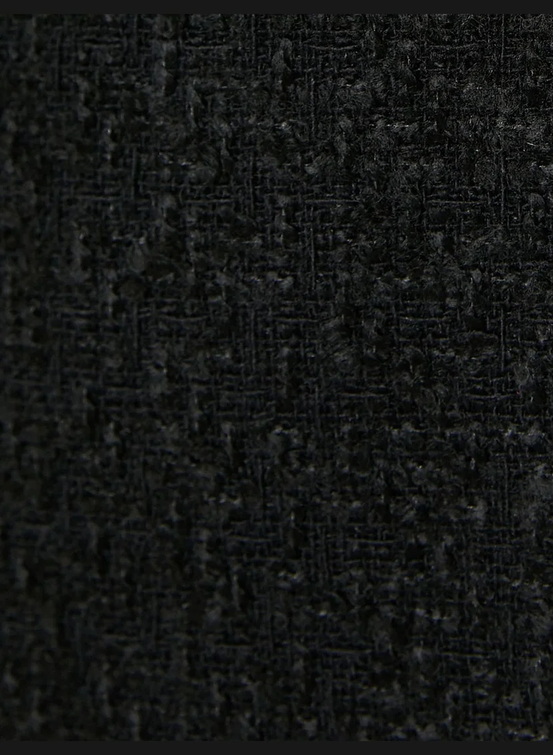 KOTON Pocket Detail Buttoned Tweed Blazer Jacket