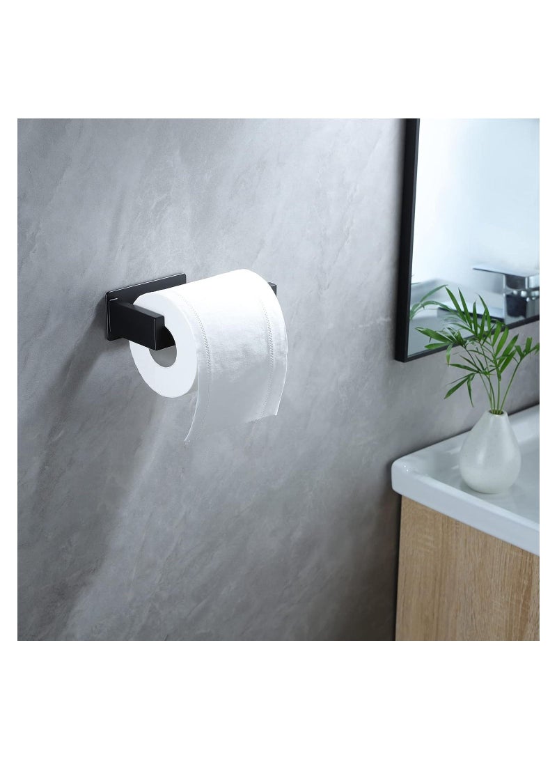 Arabest Adhesive Toilet Paper Holder - No Drilling Black Toilet Roll Holder for Bathroom, SUS 304 Stainless Steel  - Image 4