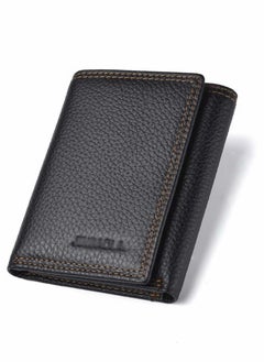 Excefore Splicing Leather Men's Wallet Black  - Image 1