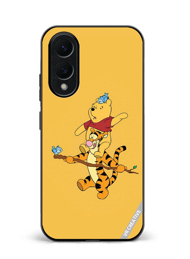 VR CREATIVE Protective Case Cover For Samsung Galaxy S25 Edge Pooh Design Multicolour