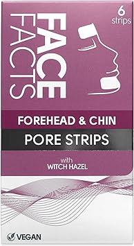 Pretty Face Facts Witch Hazel Forehead Chin Pore Strips - Image 1