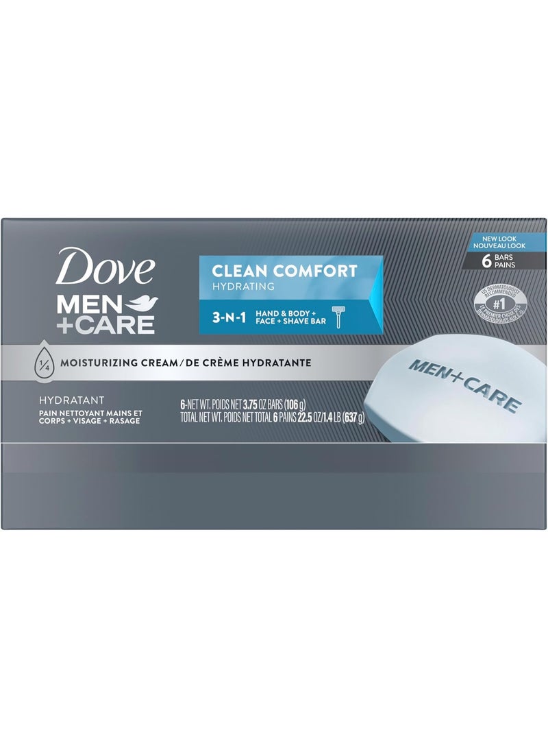 دوف صابون الجسم والوجه للرجال من دوف للعناية بالرجال لترطيب البشرة وراحة نظيفة وترطيب أكثر من الصابون العادي 106 جم 6 قطع - Image 2