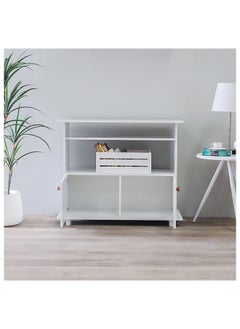 DANUBE HOME Tadeo TV Cabinet For Up To 32 Inches TV Entertainment Wall Unit Furniture Wooden TV Stand For Living Room Bedroom TV Rack L90xW36xH76 cm White  - Image 5