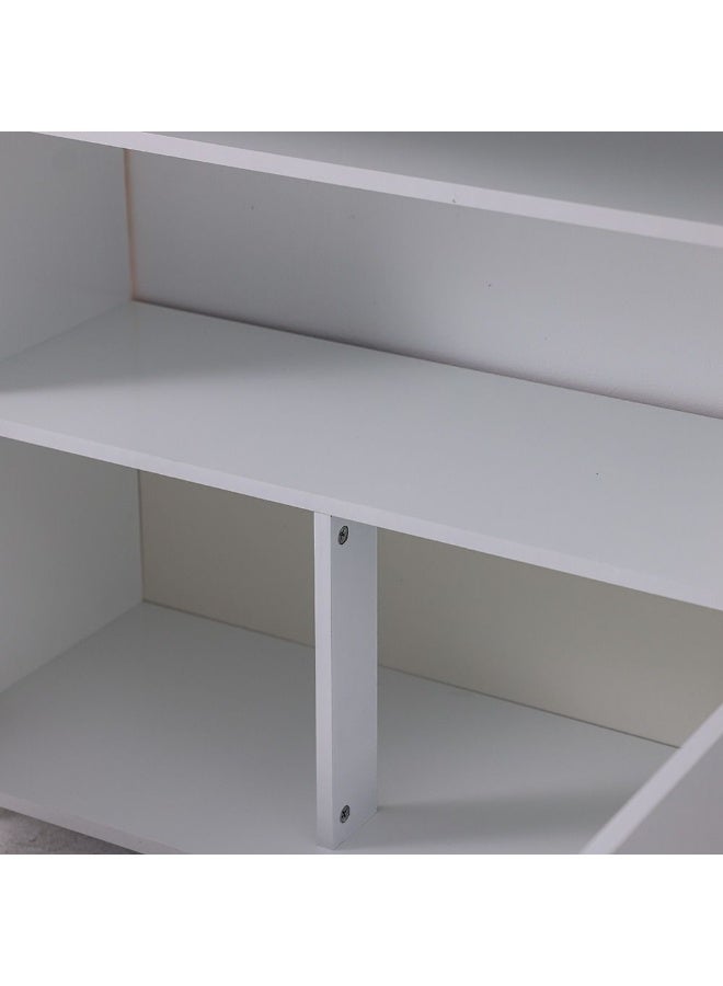 DANUBE HOME Tadeo TV Cabinet For Up To 32 Inches TV Entertainment Wall Unit Furniture Wooden TV Stand For Living Room Bedroom TV Rack L90xW36xH76 cm White - Image 4