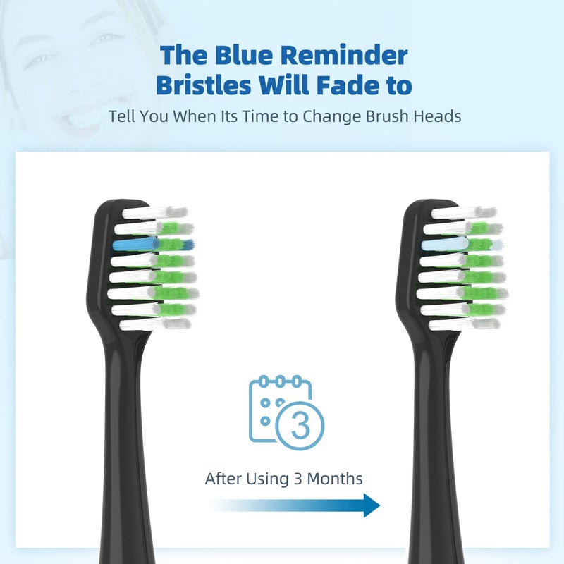 pisonicleara Replacement Toothbrush Heads Fits for Waterpik Complete Care 9.0 (CC-01), Care 5.0 (WP-862) Sonic Electric Tooth Brush Refill(8-pc), Pisonicleara - Image 3
