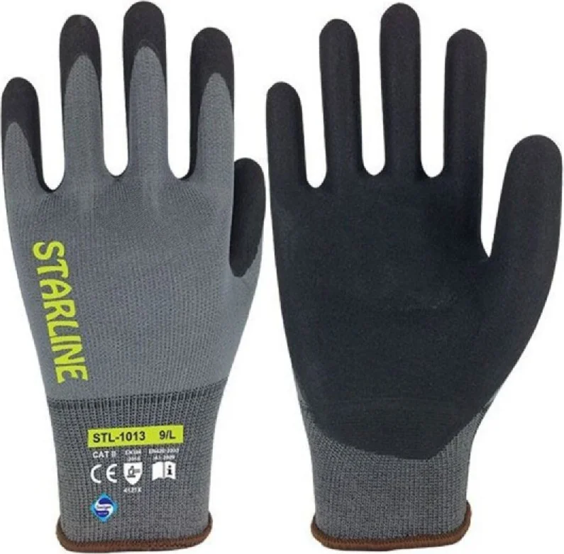 Starline STL-1013 Nitrile Foam Gloves (3 Pairs)