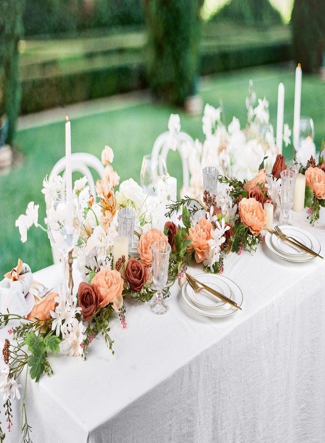 DearHouse 2Pcs Artificial Peony Flower Garland - 6ft/Strand Silk Peony Flower Greenery Garland Fall Garland for Wedding Ceremony Backdrop Party Table Centerpieces Decor - Image 5