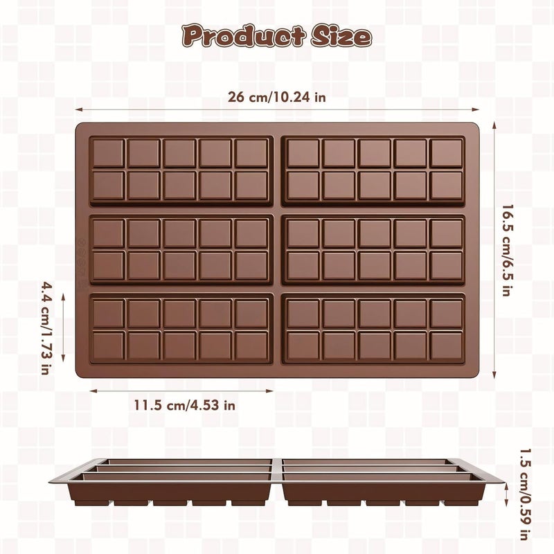 ROMINVIC Chocolate Bar Mold,Dubai Chocolate Molds and Scraper for Stuffed Bar,Deep Large and Thick Chocolate Candy Bar Mold for Filling Knafeh Pistachio Kit - Image 2