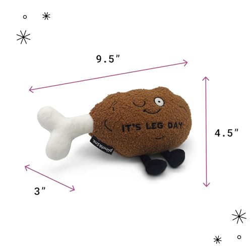 Punchkins Chicken Leg Plushie Its Leg Day Funny Plush Gift for Humor Lovers Cute Plush Toy for Gifting - Image 5