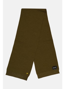 Lyle & Scott Men Brand Logo Scarves 30 H x 176 L cm, Olive  - Image 1
