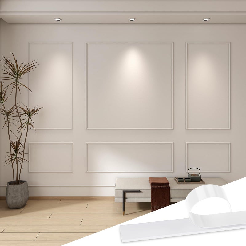 Pangda Peel and Stick Wall Molding Kit 3D Premade Accent Molding Wainscoting Panel for Interior Wall Moulding Decor Ready to Assemble Wainscoting Accent Panel3 Set31x63 in72x63 in - Image 2