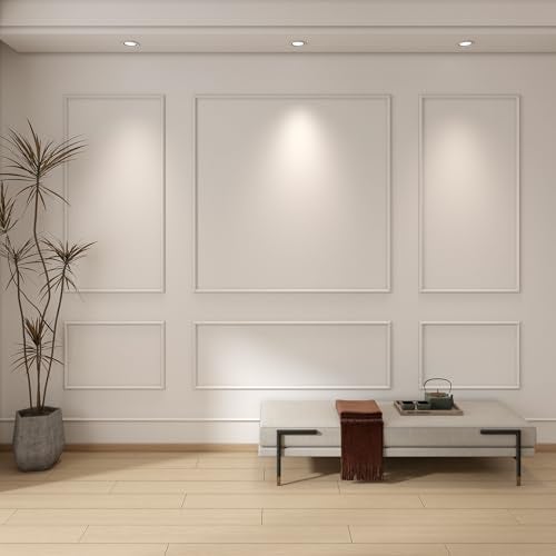 Pangda Peel and Stick Wall Molding Kit 3D Premade Accent Molding Wainscoting Panel for Interior Wall Moulding Decor Ready to Assemble Wainscoting Accent Panel3 Set31x63 in72x63 in - Image 3