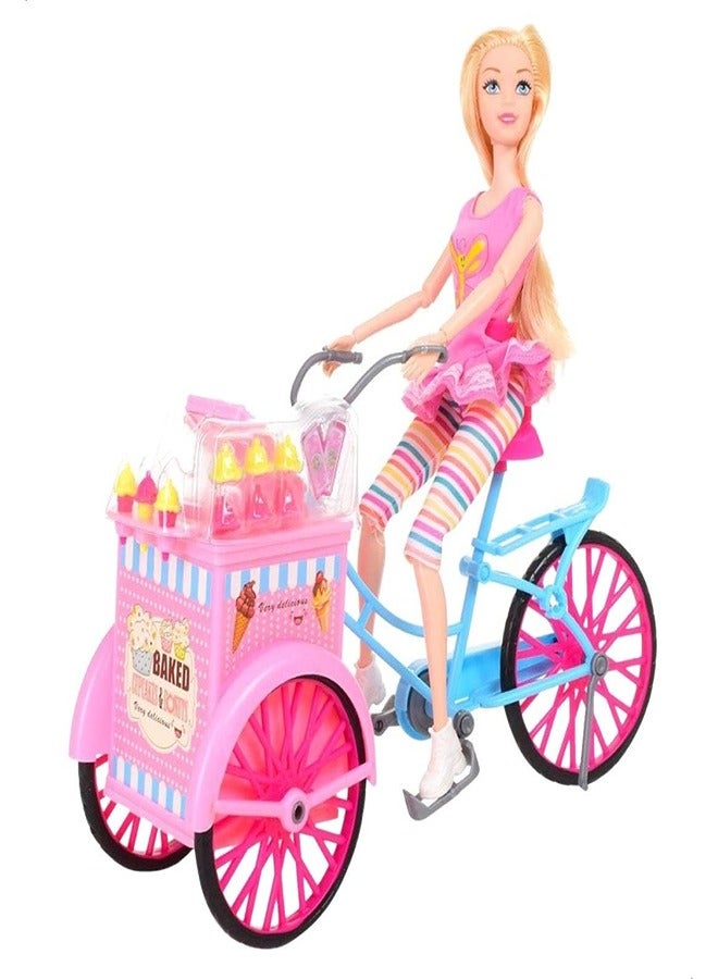 كيوبيك فن دمية كايبيبي و دراجة المثلجات مع الأكسسوارات - BLD142 - Image 2