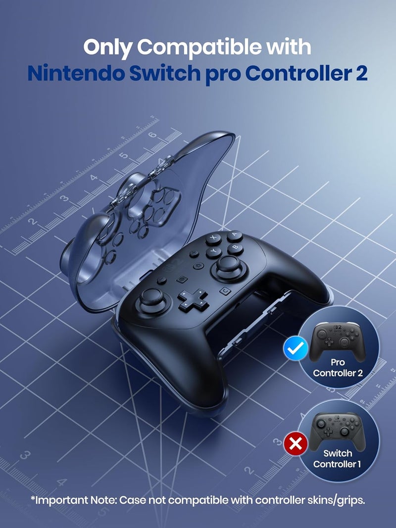 نيودري حقيبة واقية من لجهاز التحكم Switch 2 Pro، مزودة بـ 6 مقابض للإبهام وحزام معصم قابل للتعديل، حقيبة سفر متينة ومحمولة، وحقيبة تخزين لجهاز التحكم Switch 2 Pro. - Image 3