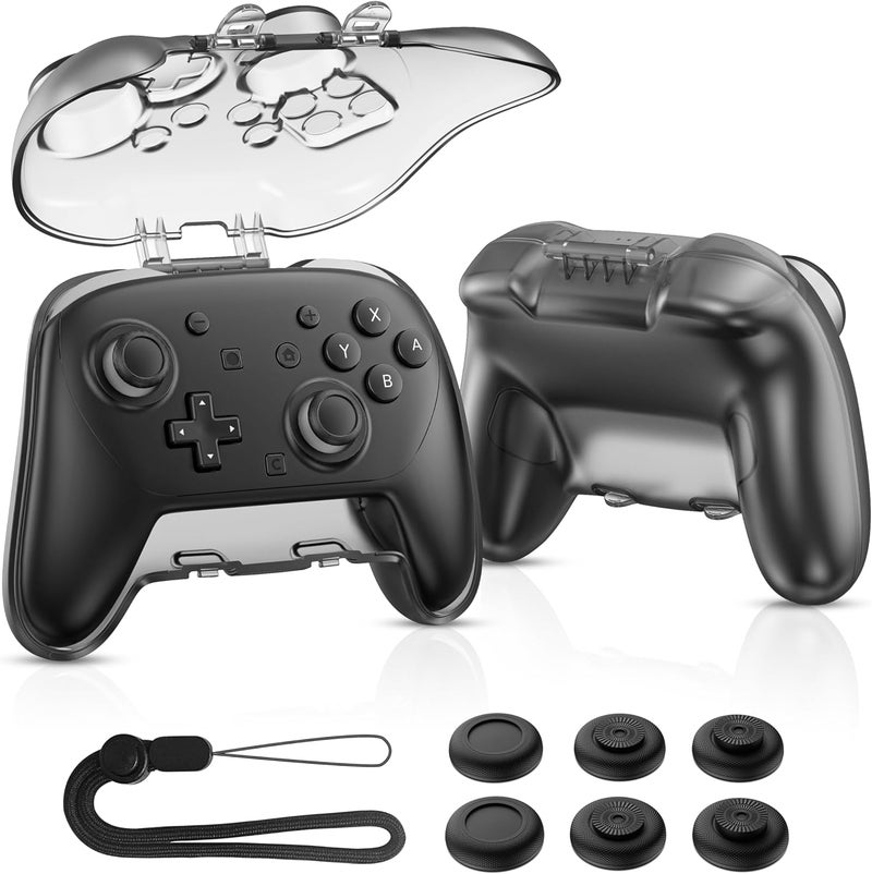 نيودري حقيبة واقية من لجهاز التحكم Switch 2 Pro، مزودة بـ 6 مقابض للإبهام وحزام معصم قابل للتعديل، حقيبة سفر متينة ومحمولة، وحقيبة تخزين لجهاز التحكم Switch 2 Pro. - Image 1