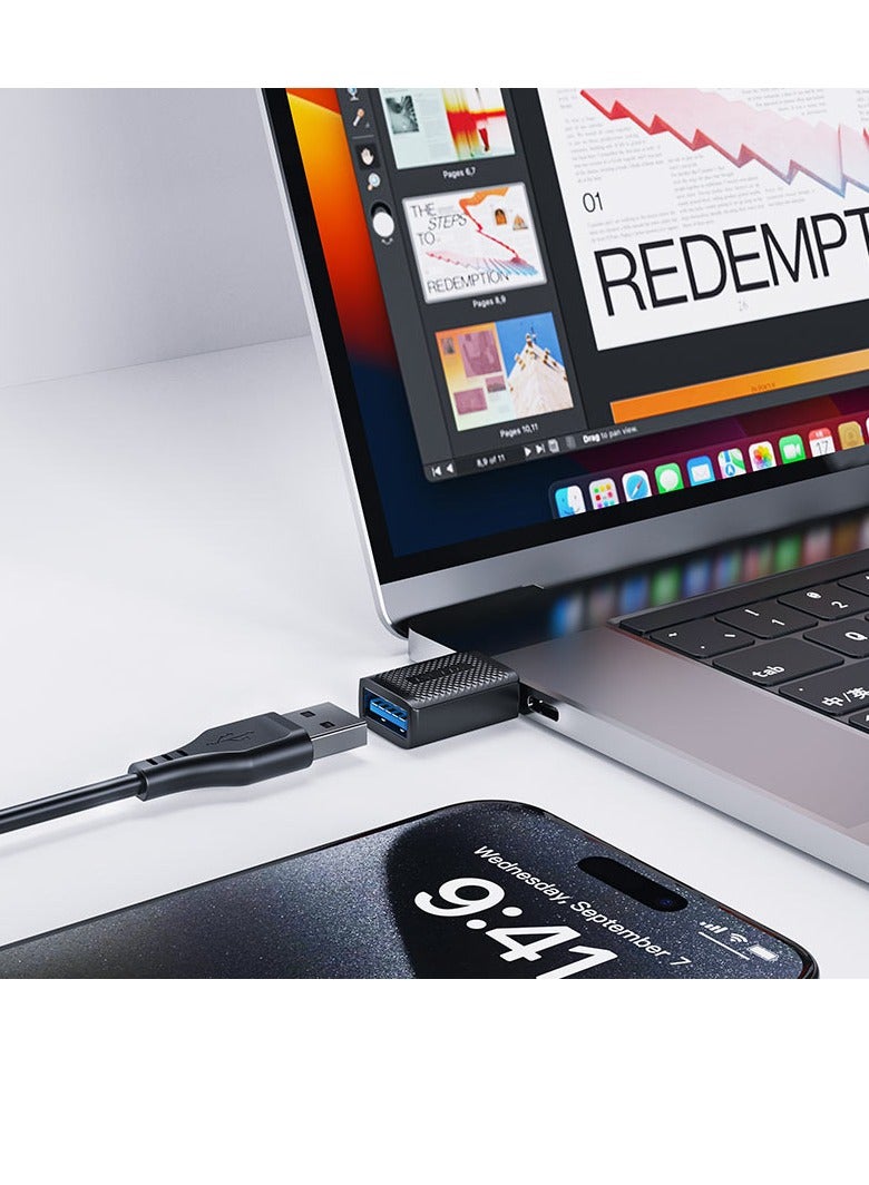 ACEFAST J1 USB-A to USB-C OTG adapter for charging and data transfer. - Image 4