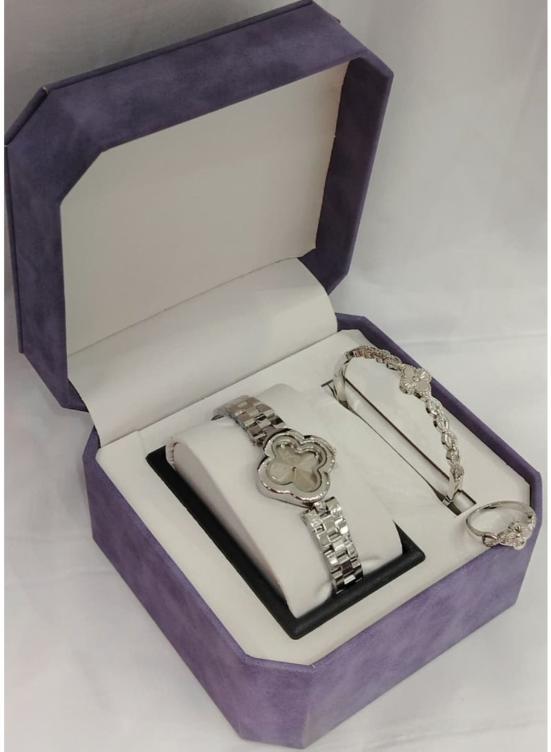 Rivoli Elegant women's watch and bracelet set, high quality stainless steel