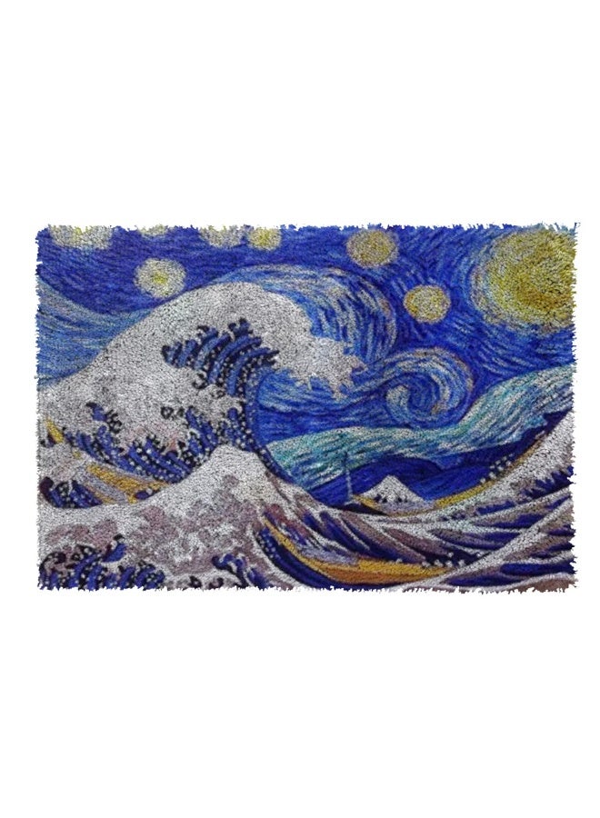 Loquat DIY Latch Hook Kits Rug Embroidery Cross Stitch Kit Carpet Set with Crochet Needlework Crafts Shaggy Latch Kits for Adults/Kids Home Decoration - Image 1