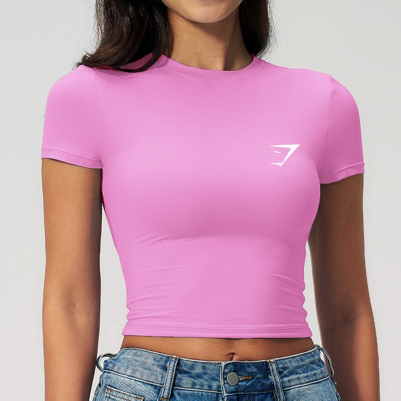 Gymshark Women's Short Sleeve Top - Breathable Yoga Shirt