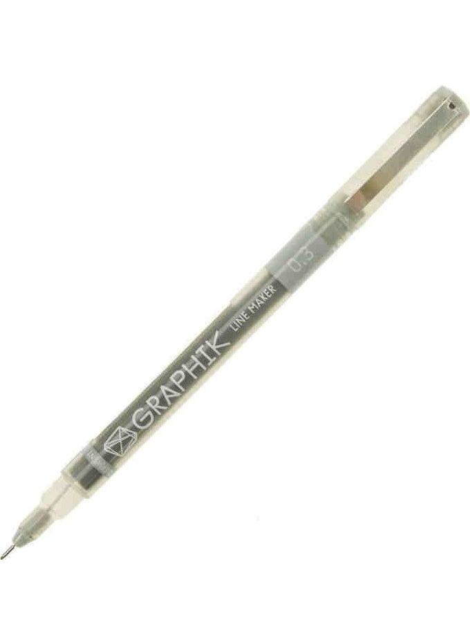Derwent - Graphik Line Maker Technical Drawing and Graphics Pen 0.3 Graphite - Image 1