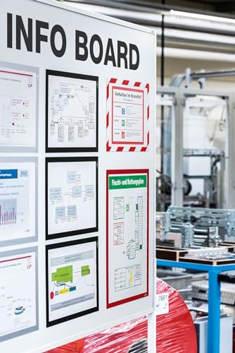 Durable DURAFRAME Magnetic Frame, A4 Size - Black, Pack of 5;Duraframe - Image 2