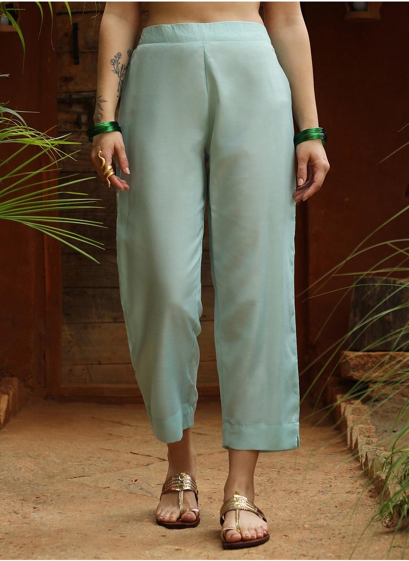  قصة - Women's Forest Green Tie-Dye Kurta With Trousers - Image 1