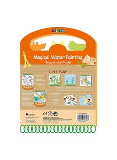 Avenir Magical Water Painting Travel the World on-the-go Coloring Activity Book for Endless Fun and Creativity, 3-in-1 Play Coloring, Games & Stickers Ideal Gift for Kids 3+  - Image 3