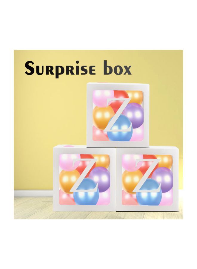 NIBEMINENT Letter Z Designed Balloon Decoration Box DT1049 30x1x30centimeter - Image 3