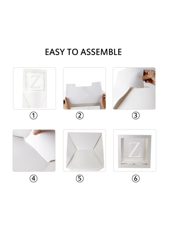 NIBEMINENT Letter Z Designed Balloon Decoration Box DT1049 30x1x30centimeter - Image 2