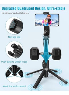 Generic 55"/140cm Tripod for iPhone, Compact Selfie Stick Tripod for Mobile, Extendable Phone Tripod Stand for Video Recording, Travel iPhone Tripod Stand with Remote  - Image 3