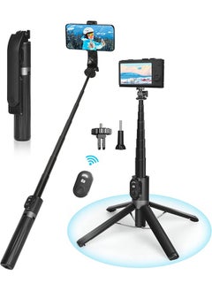 Generic 55"/140cm Tripod for iPhone, Compact Selfie Stick Tripod for Mobile, Extendable Phone Tripod Stand for Video Recording, Travel iPhone Tripod Stand with Remote  - Image 1