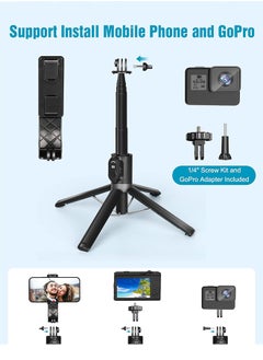 Generic 55"/140cm Tripod for iPhone, Compact Selfie Stick Tripod for Mobile, Extendable Phone Tripod Stand for Video Recording, Travel iPhone Tripod Stand with Remote  - Image 2