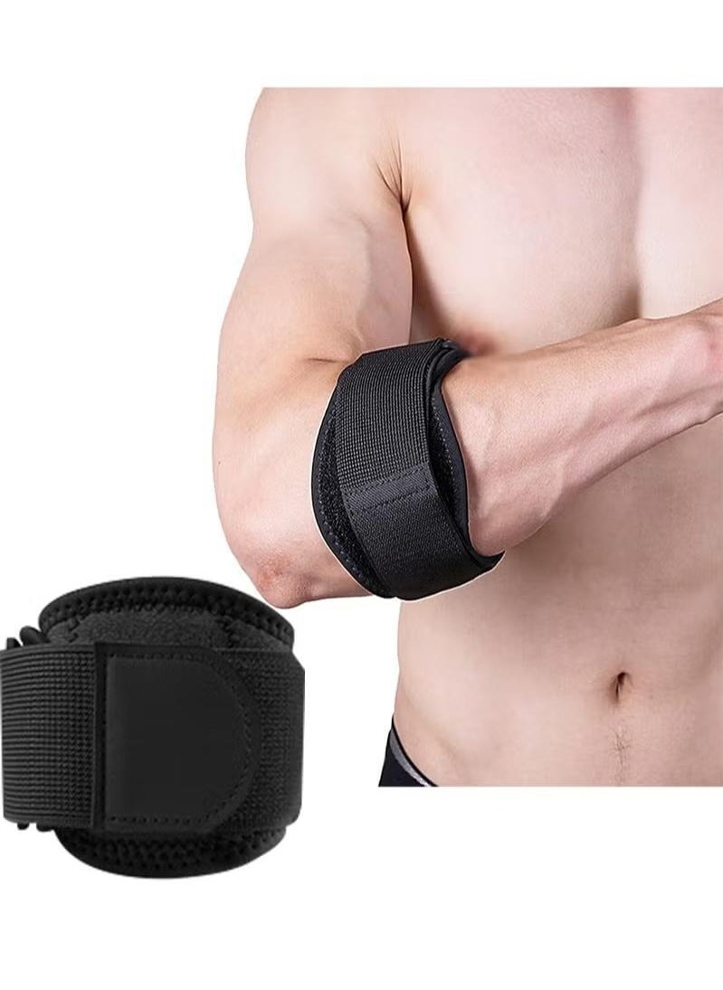 XiuWoo Tennis Elbow Support Brace, Anti Tendinitis Elbow Brace, Elbow Brace with Compression Pad for Golf and Tennis, Elbow Pain Relief for Golf and Tennis, Counterforce Brace for Forearm Support, black  - Image 1