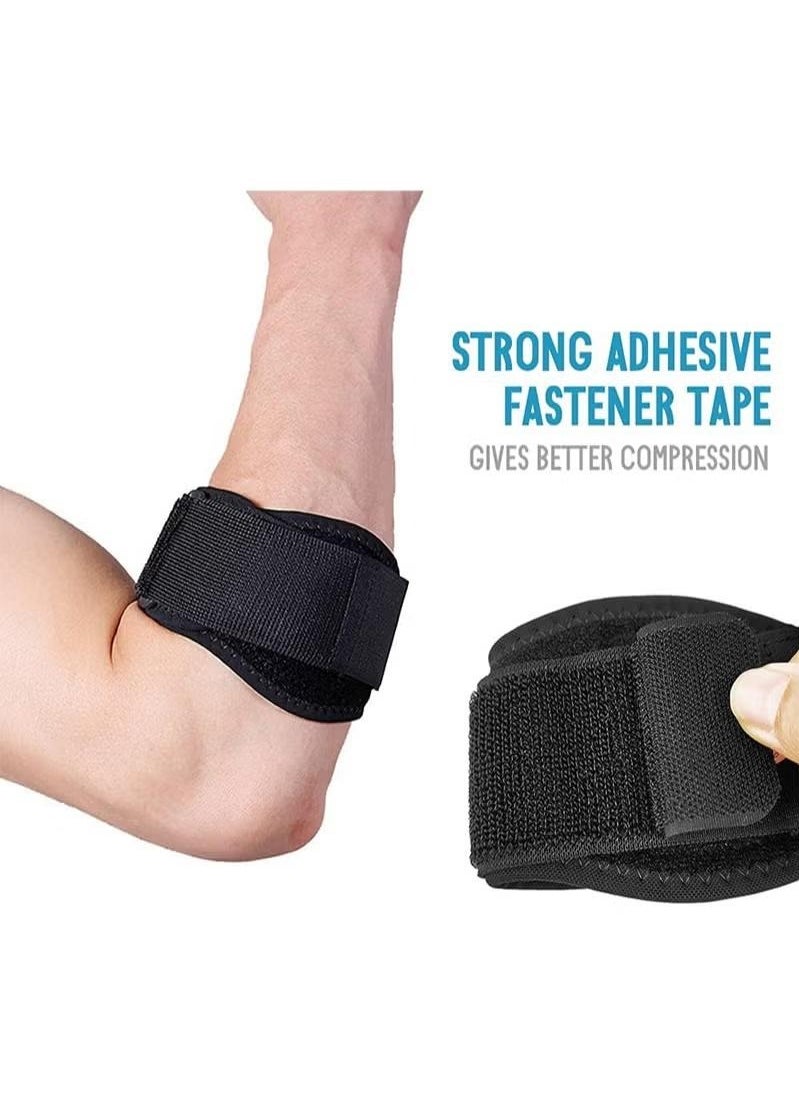 XiuWoo Tennis Elbow Support Brace, Anti Tendinitis Elbow Brace, Elbow Brace with Compression Pad for Golf and Tennis, Elbow Pain Relief for Golf and Tennis, Counterforce Brace for Forearm Support, black  - Image 4