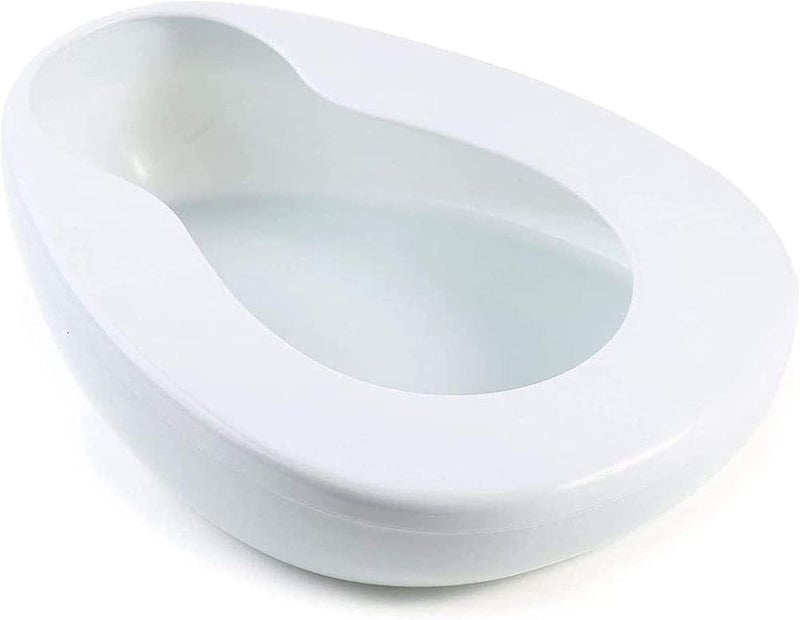 RENEWA Unisex Bed Pan With Lid White Plastic Bed Pan, Male Bedpan, Bed Pan Female, Fracture Bedpan, Bedpans for Women, Urinal Bed Pan DLX - Image 1