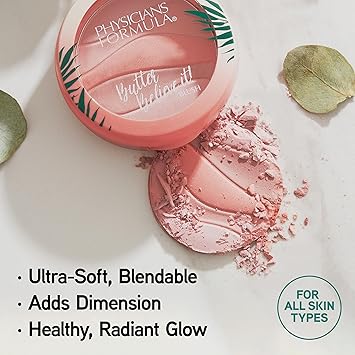 Physicians Formula بلشر متعدد الألوان من فيزيشيانز فورمولا إنك باتر بلييف إت مع تركيبة قابلة للبناء لمظهر طبيعي مع زبدة مورو مورو وزبدة كابواكو وزبدة توكومو رمال وردية - Image 2
