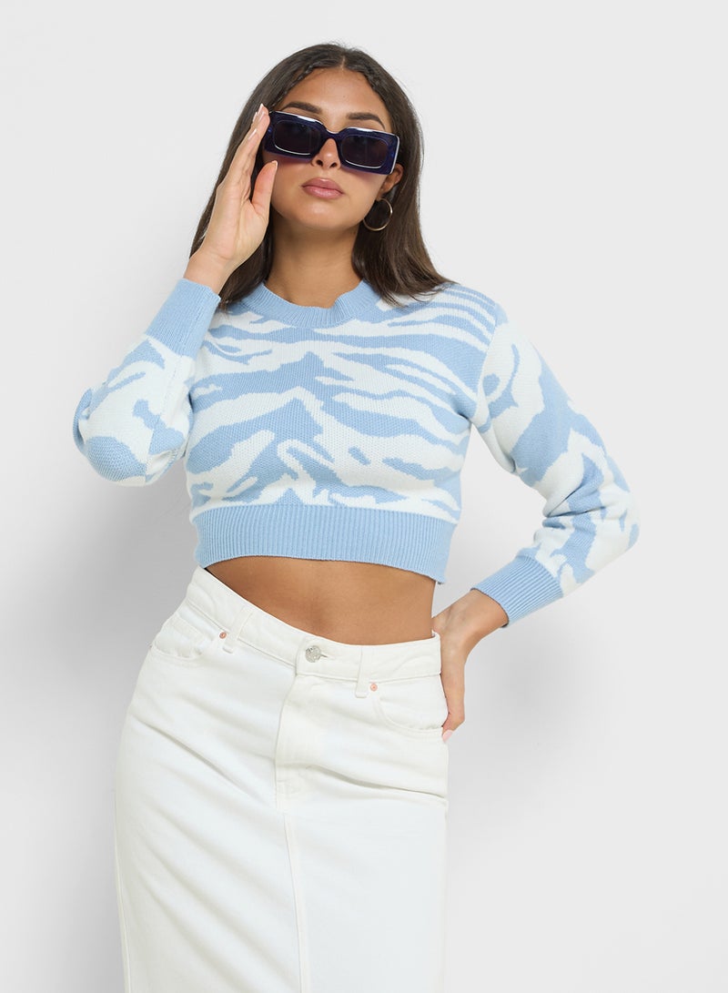 Ginger Abstract Printed Sweater  - Image 1