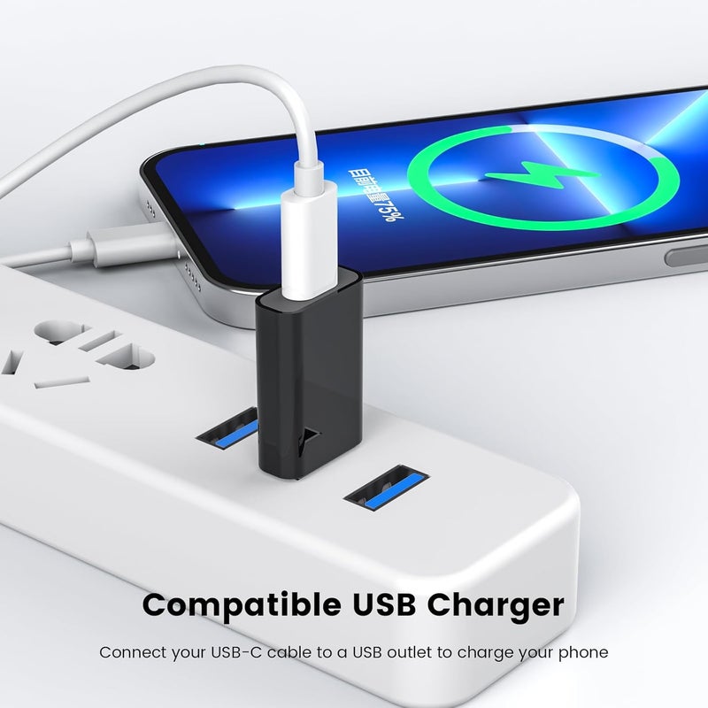 MOSWAG USB to USB C Adapter, USB C Female to USB Male Adapter Compatible with Apple MagSafe Watch 9/8/7/SE/Ultra, for iPhone 15 14 13 12 Mini Pro Max,iPad,Galaxy Note,Pixel,CarPlay,Wall Plug - Image 4