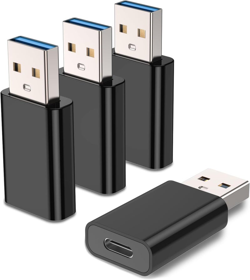 MOSWAG USB to USB C Adapter, USB C Female to USB Male Adapter Compatible with Apple MagSafe Watch 9/8/7/SE/Ultra, for iPhone 15 14 13 12 Mini Pro Max,iPad,Galaxy Note,Pixel,CarPlay,Wall Plug - Image 1