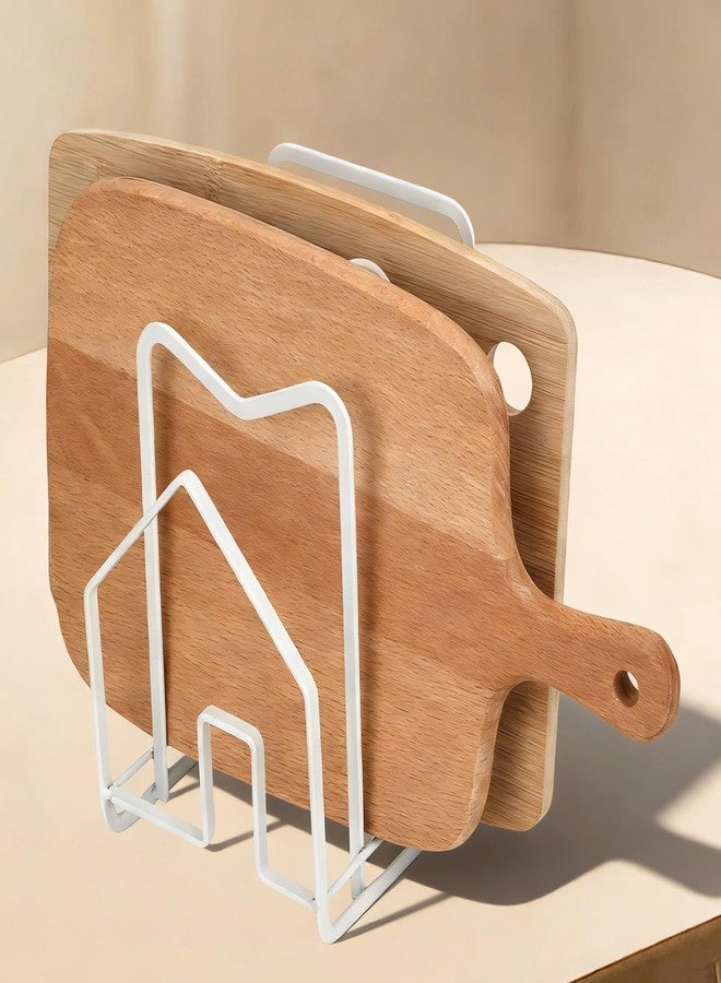 Zalaxt Chopping Board Organizer Stand Holder (White) - Image 1