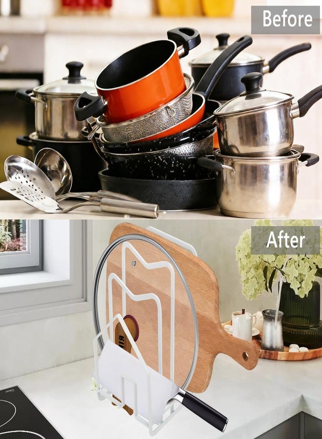 Zalaxt Chopping Board Organizer Stand Holder (White) - Image 5