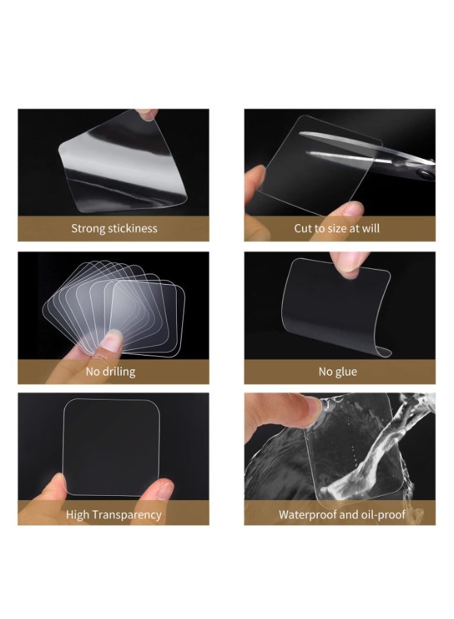 NIIMBOT 100 Pcs Heavy Duty Double Sided Adhesive Pads, Double Sided Adhesive Tape, Double Sided Tape Double Sided Sticker Nano Tape Clear Double Sided Tape for Home Office Supplies Tapes for Walls Hanging - Image 5